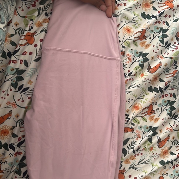 Lululemon Pink Peony High Rise Align leggings 28” - Picture 2 of 2